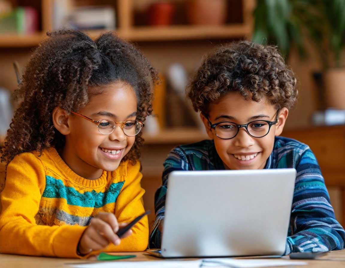 Kids learn about only activities together. Ensuring safe browsing and digital literacy.