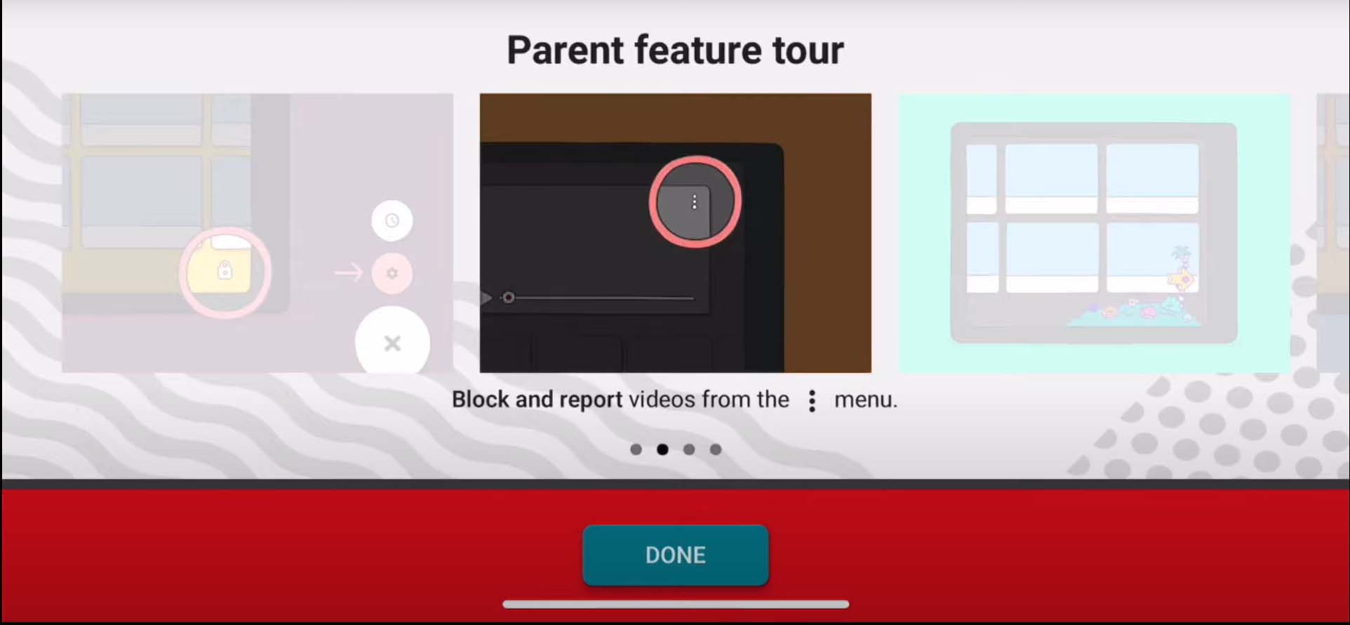 Block and report videos on YouTube Kids. Parental control for safer content.