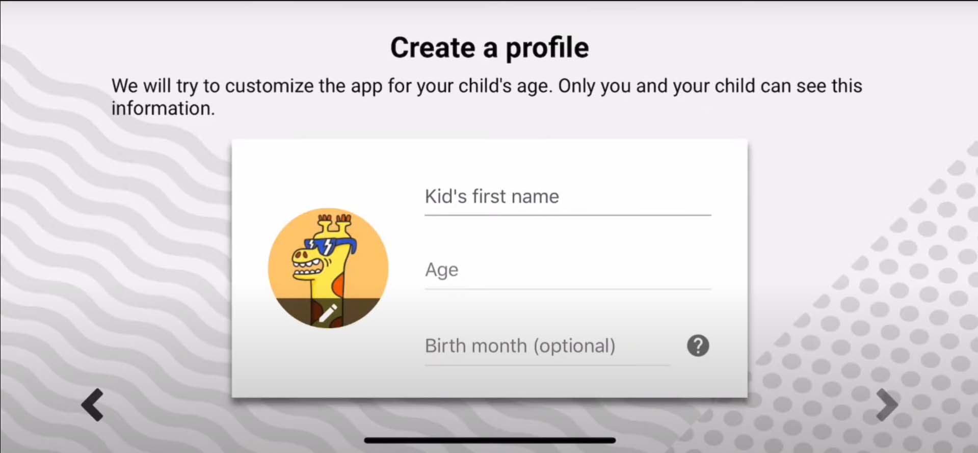 Create a child profile on YouTube Kids. Customize content based on age and preferences.