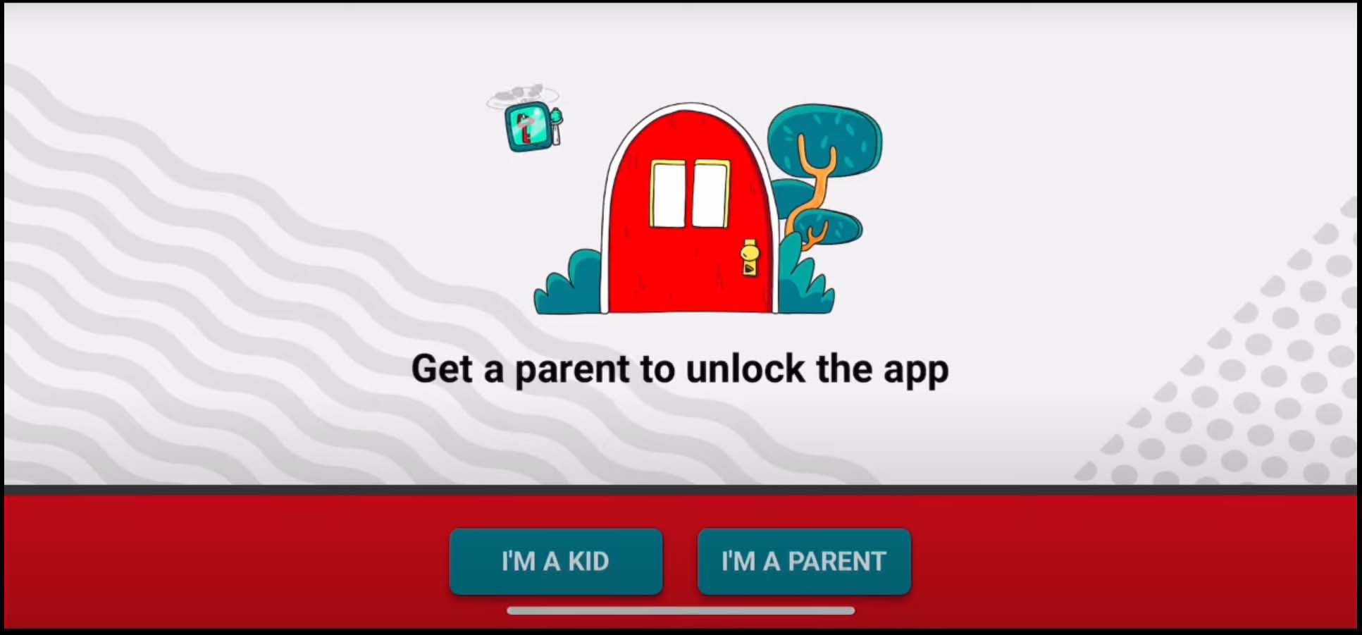 Parental unlock screen on YouTube Kids. Secure access for content management.