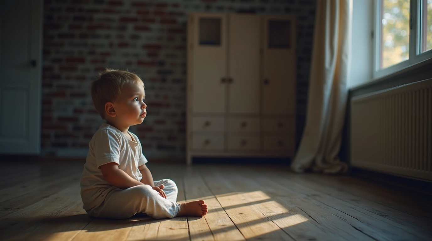 Lonely child sitting in an empty room, symbolizing neglect and bad parenting effects. Lonely child sitting in an empty room, symbolizing neglect and bad parenting effects.