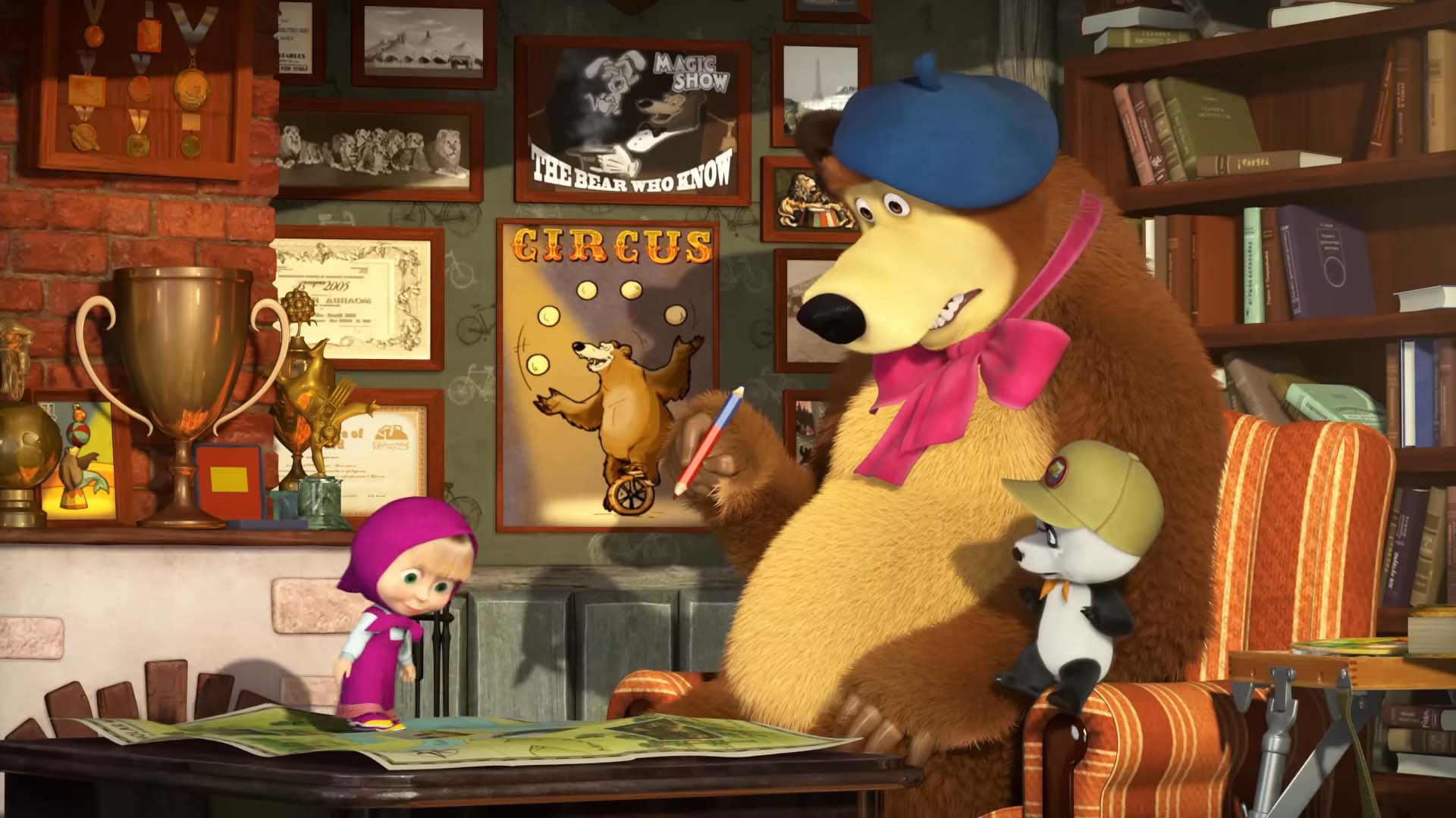 masha-and-the-bear Cartoons like Masha show what kids watch on YouTube at young age.