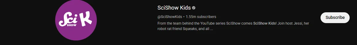 Screenshot of SciShow Kids
