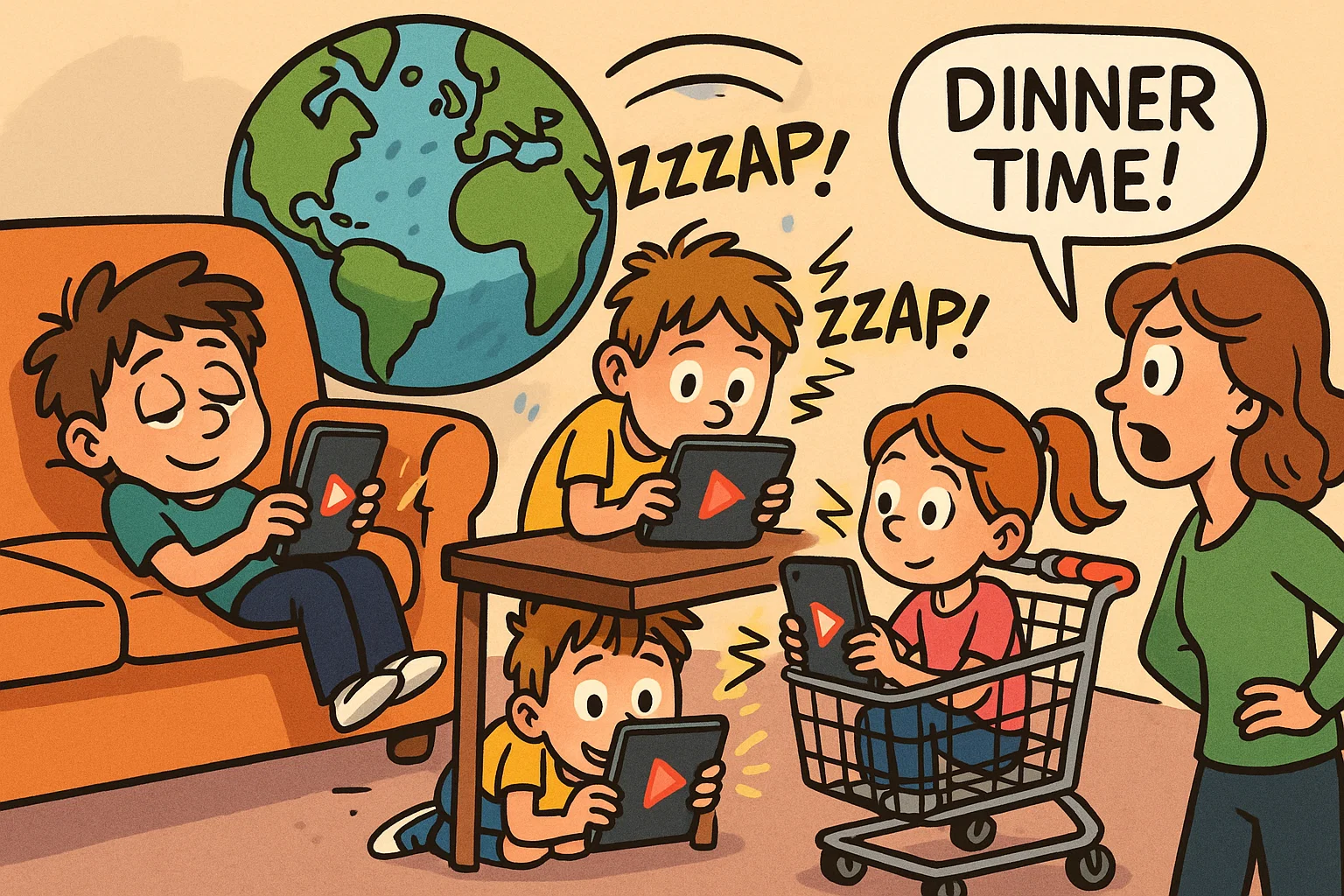 Kids watch videos on YouTube across mobile devices worldwide.