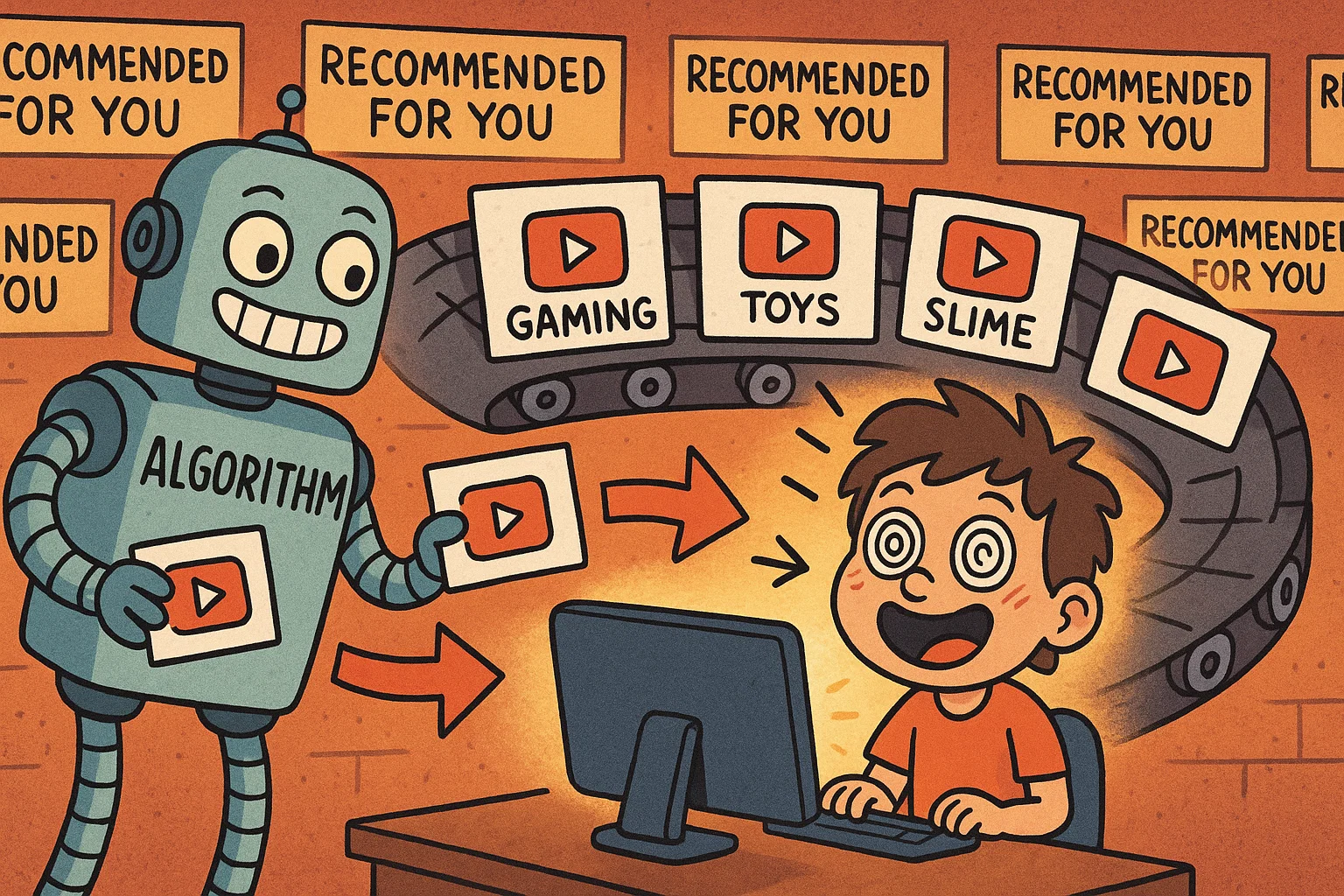 Kids watch YouTube videos designed for fast attention and instant fun.