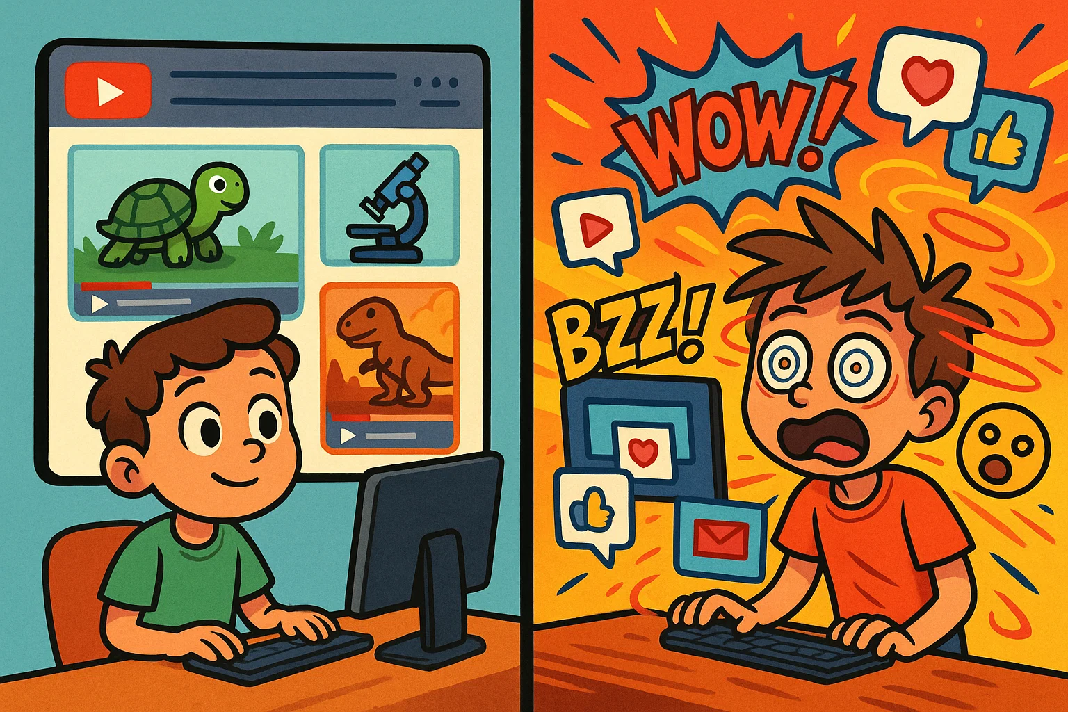 Thoughtful YouTube use can aid kids, overstimulation may harm development. Thoughtful YouTube use can aid kids, overstimulation may harm development.