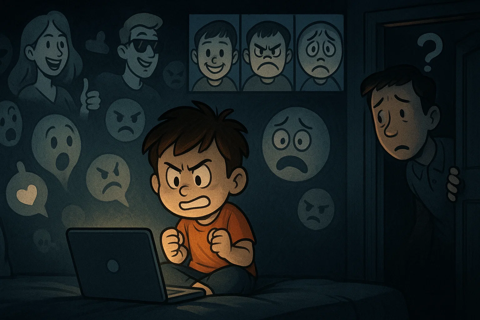 Kids may show mood swings or defiance from watching harmful YouTube videos.