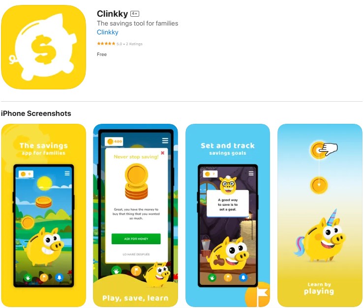 Clinkky-banking-app Clinkky app, a simple savings tracker for kids.