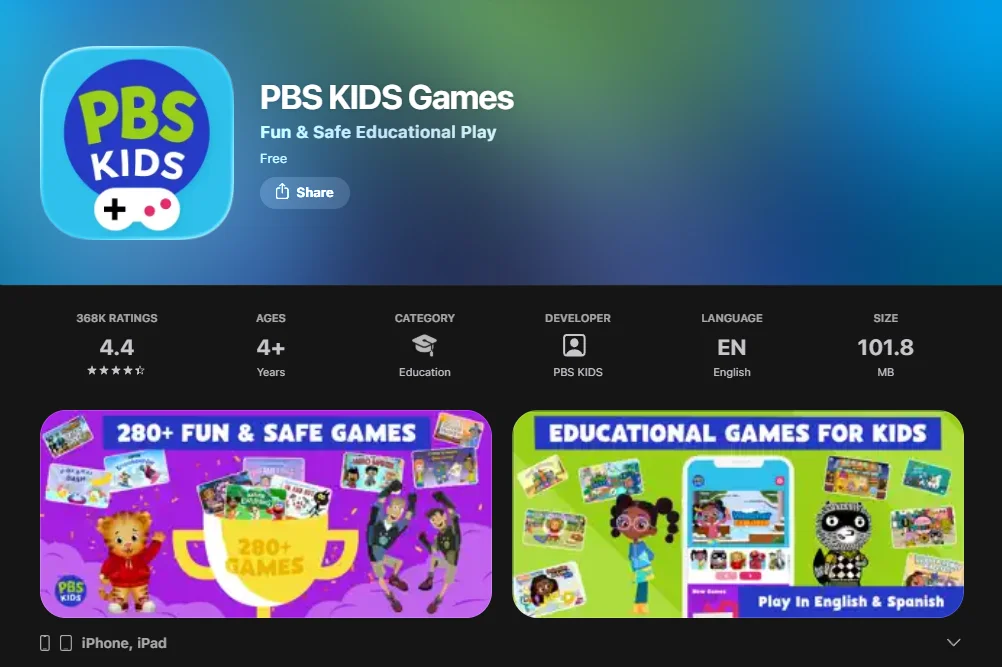  PBS Kids Play Screenshot.
