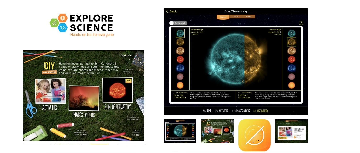 diy-sun-science-app-solar-observatory-activities DIY Sun Science app solar observatory activities with NASA images for hands-on solar energy experiments.