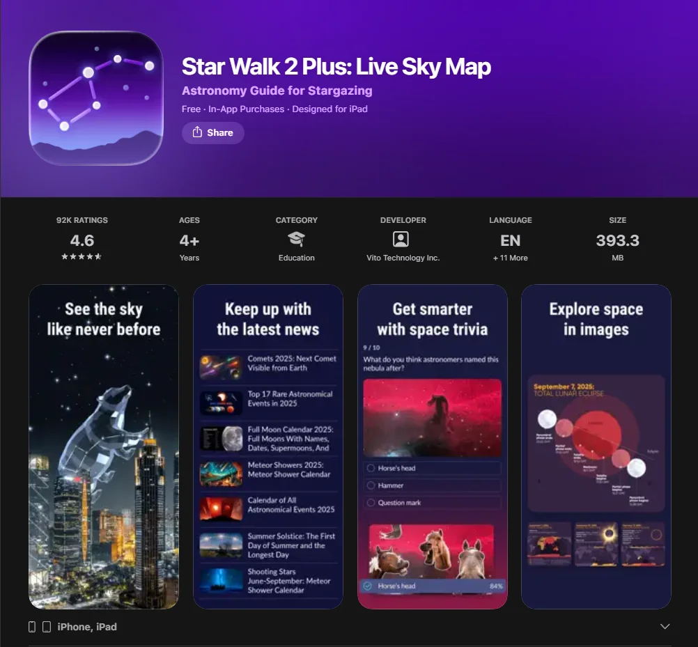 Star Walk 2 Screenshot.