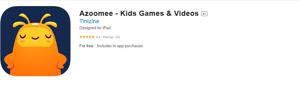 Azoomee-app Azoomee app screenshot with a safe environment where kids can play and watch videos.