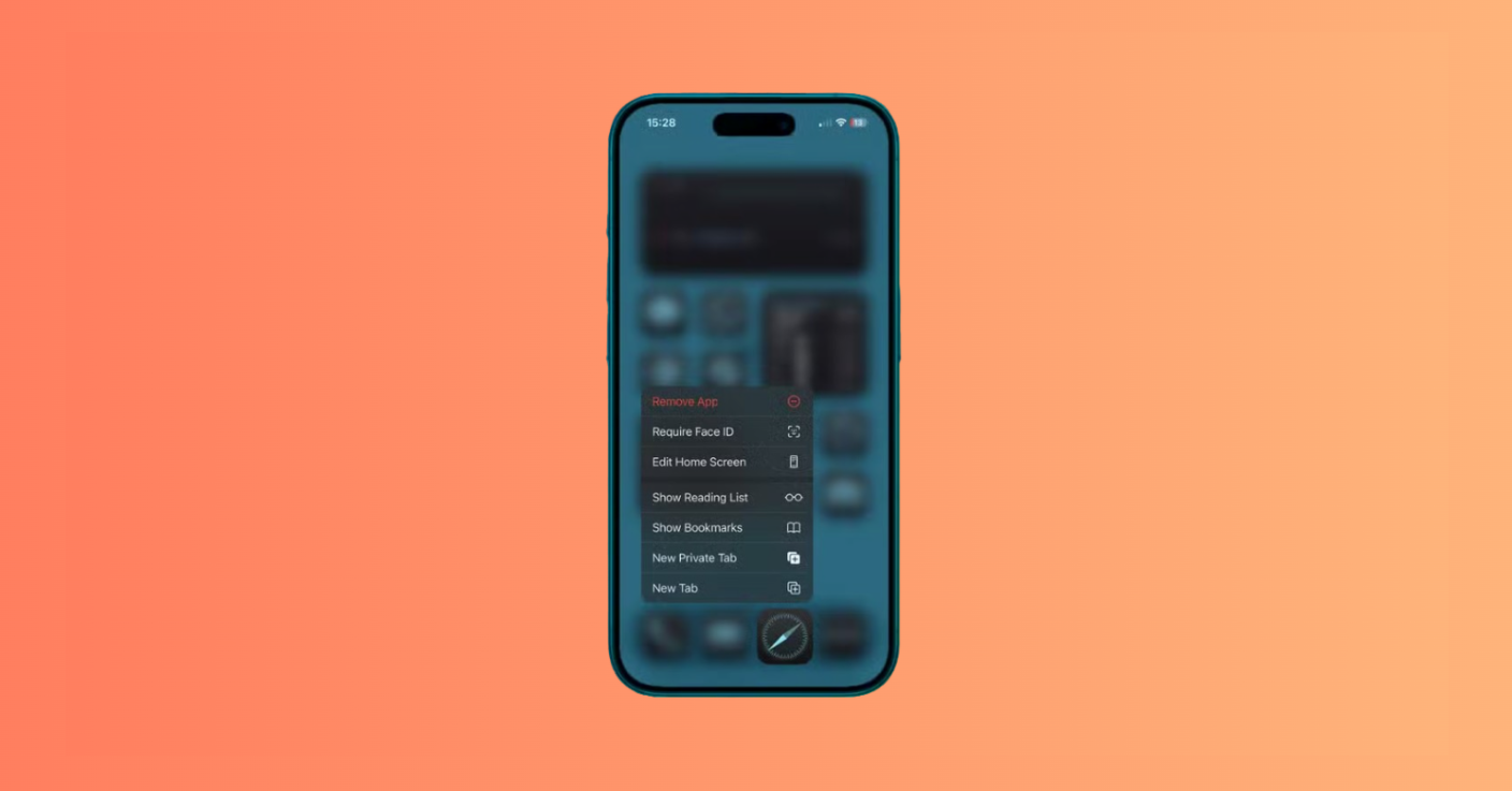 Confirmation pop-up for Face ID app lock, tap to confirm
