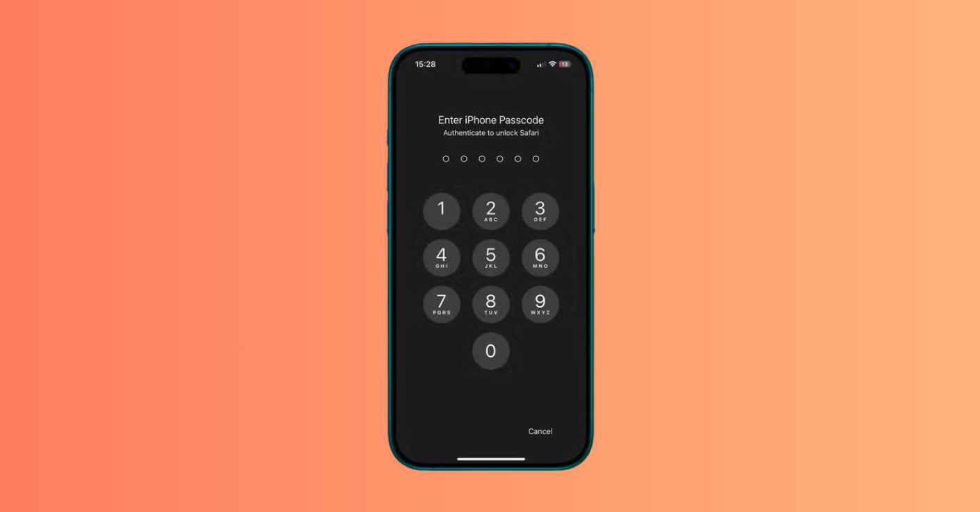  iPhone passcode entry screen after Face ID unlock attempt fails.