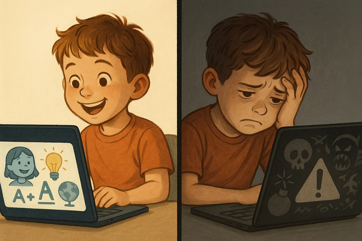 The Dual Nature of Digital Content for Children Difference in the type of content for a child