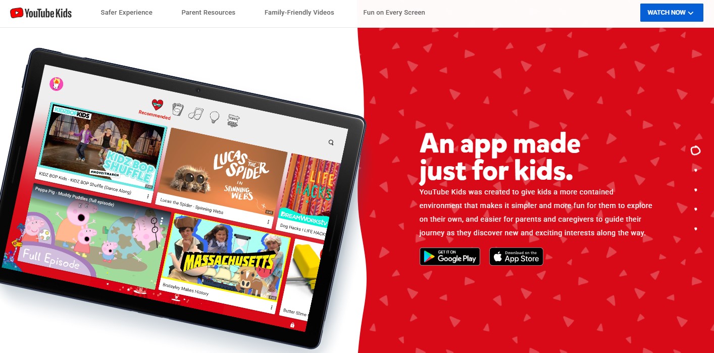 Youtube-kids-app YouTube Kids app screenshot features safe video content for kids.