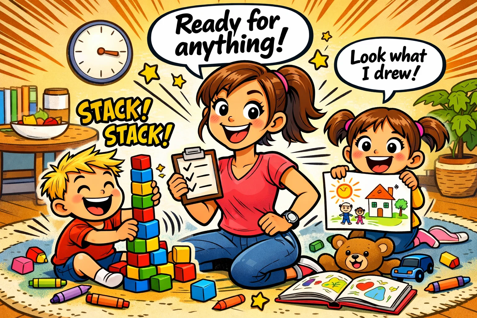 Babysitting tips for being one of the best babysitters during a happy shift.