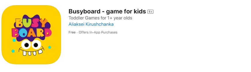 Screenshot of Busyboard app.