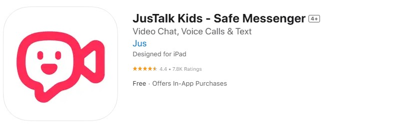 JusTalk Kids app store screenshot. JusTalk Kids app store screenshot.