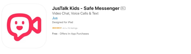 justalk-kids-safe-messenger Screenshot of justalk app.