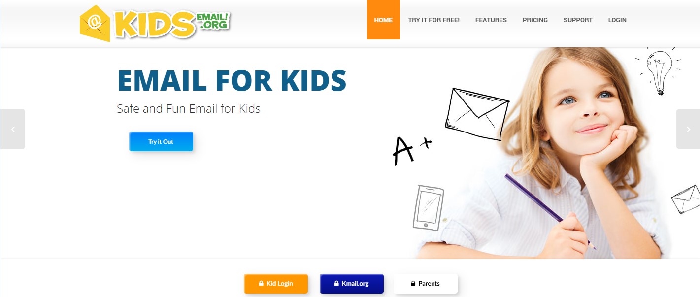 kidsemail Screenshot of the KidsEmail app.