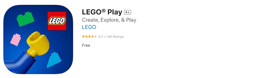 LEGO® Play app store screenshot.