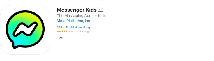 messenger-kids Screenshot of the Messenger Kids app.
