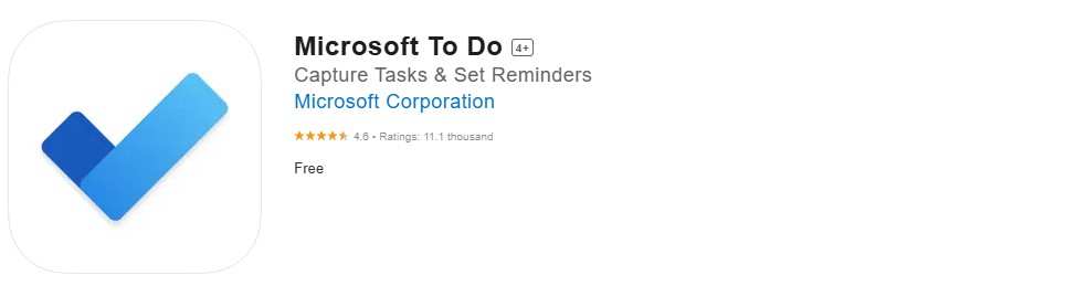 microsoft-to-do Screenshot of microsoft to do app.