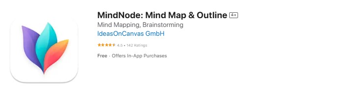 A screenshot from the Mindnode 6 – Mind Map app.