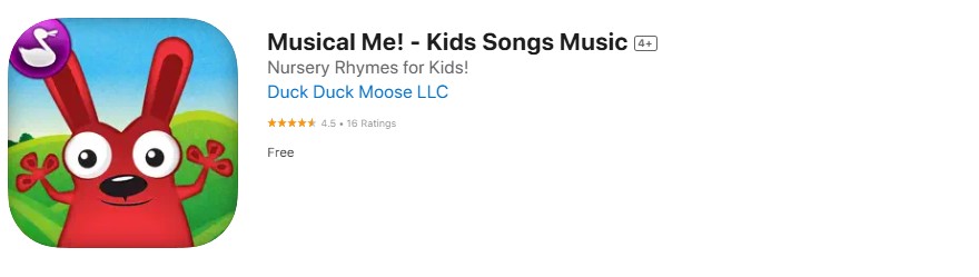 Screenshot of Musical Me! - Kids Songs Music app. 