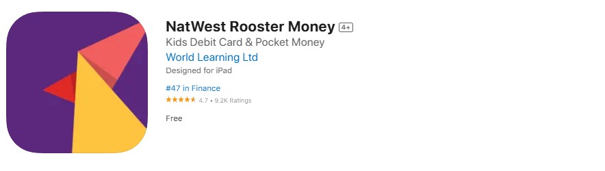 natwest-rooster-money Screenshot of Rooster Money app.