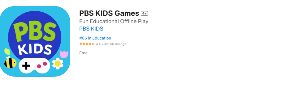 Screenshot of the PBS Kids Games app. Screenshot of the PBS Kids Games app.
