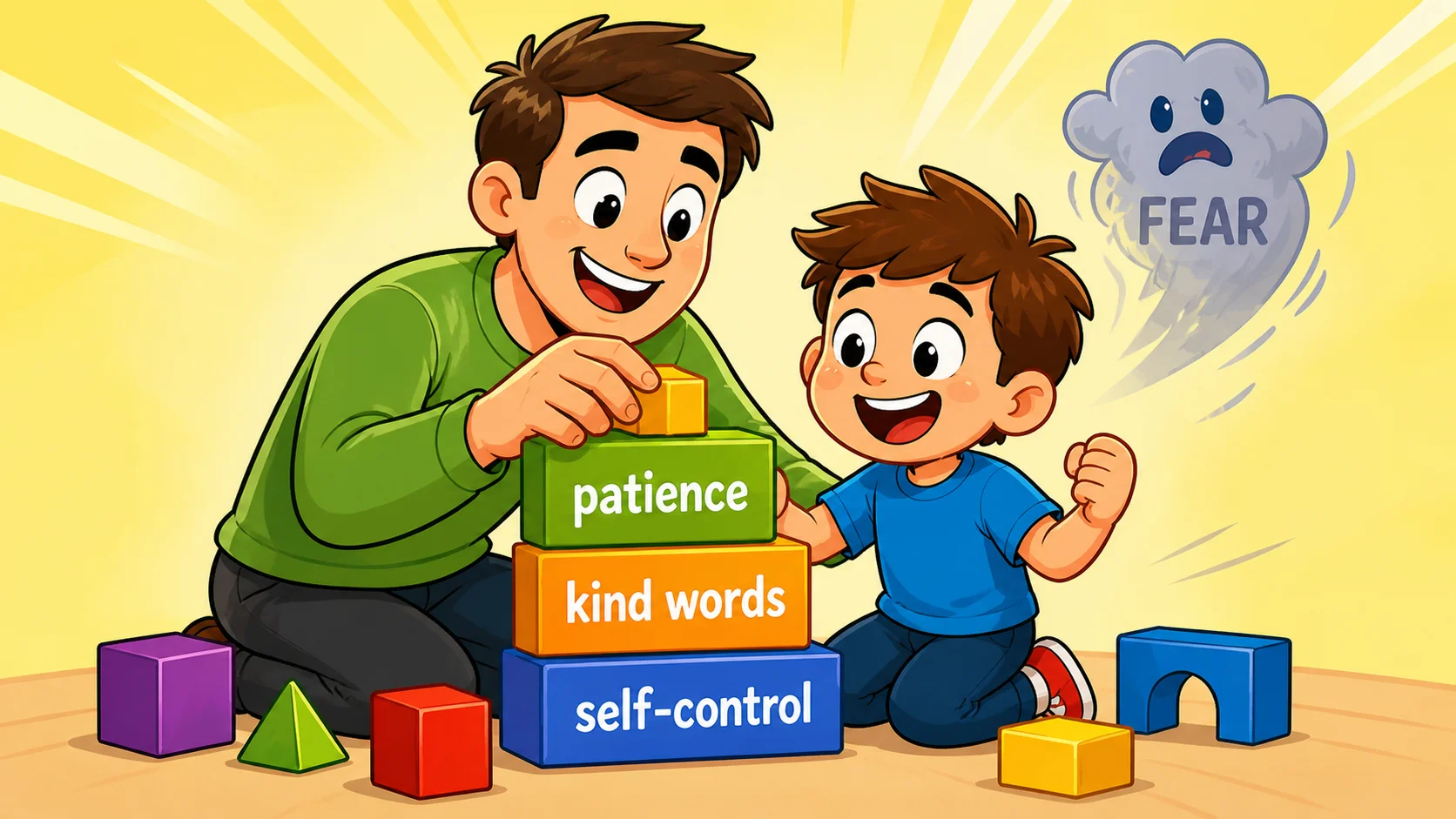 Positive discipline builds skills in children through calm parenting. 