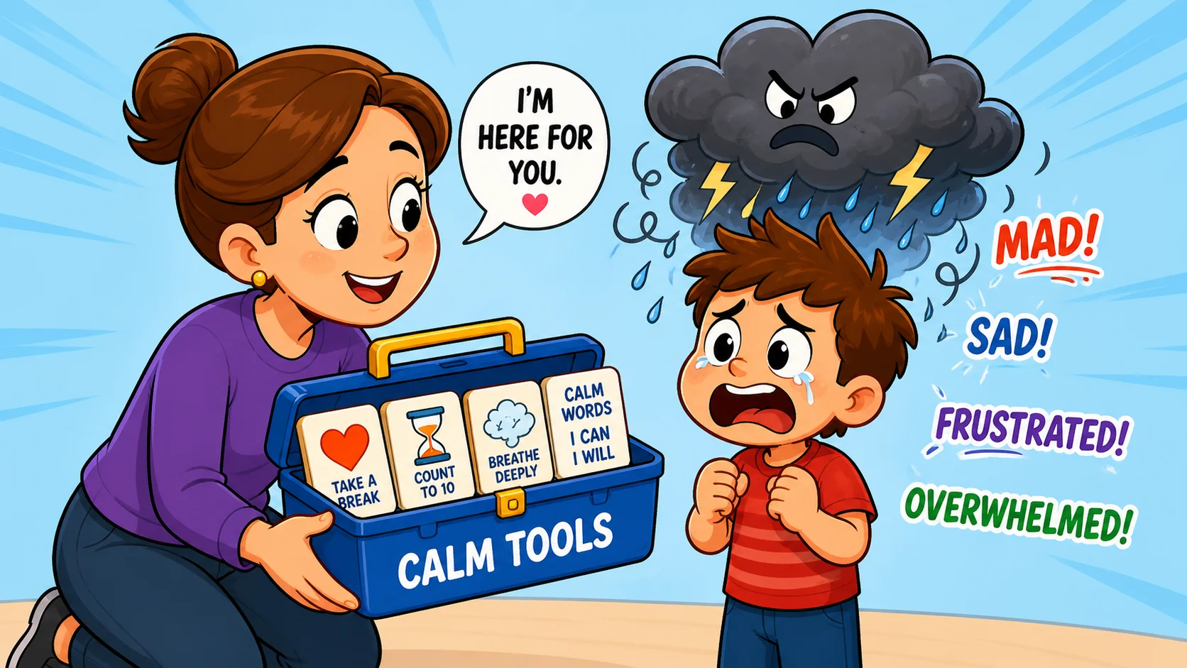Practical tools for big feelings help parents guide children calmly. 