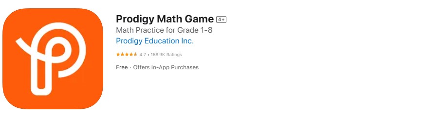 prodigy-math-game Screenshot of Prodigy Game app.