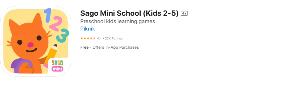 Screenshot of the Sago Mini School app. Screenshot of the Sago Mini School app.