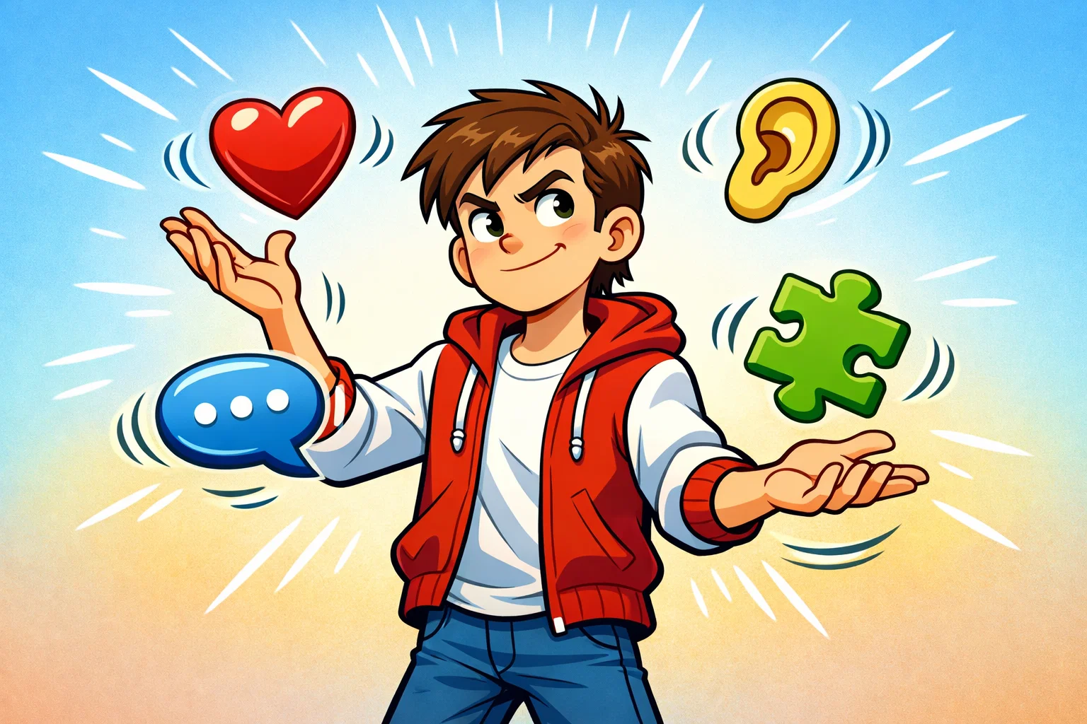 Skills that support empathy for teen through listening and communication.
