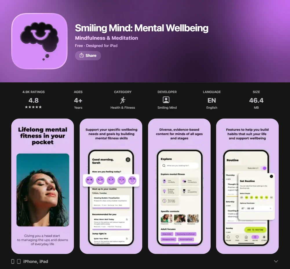 Smiling Mind Screenshot
