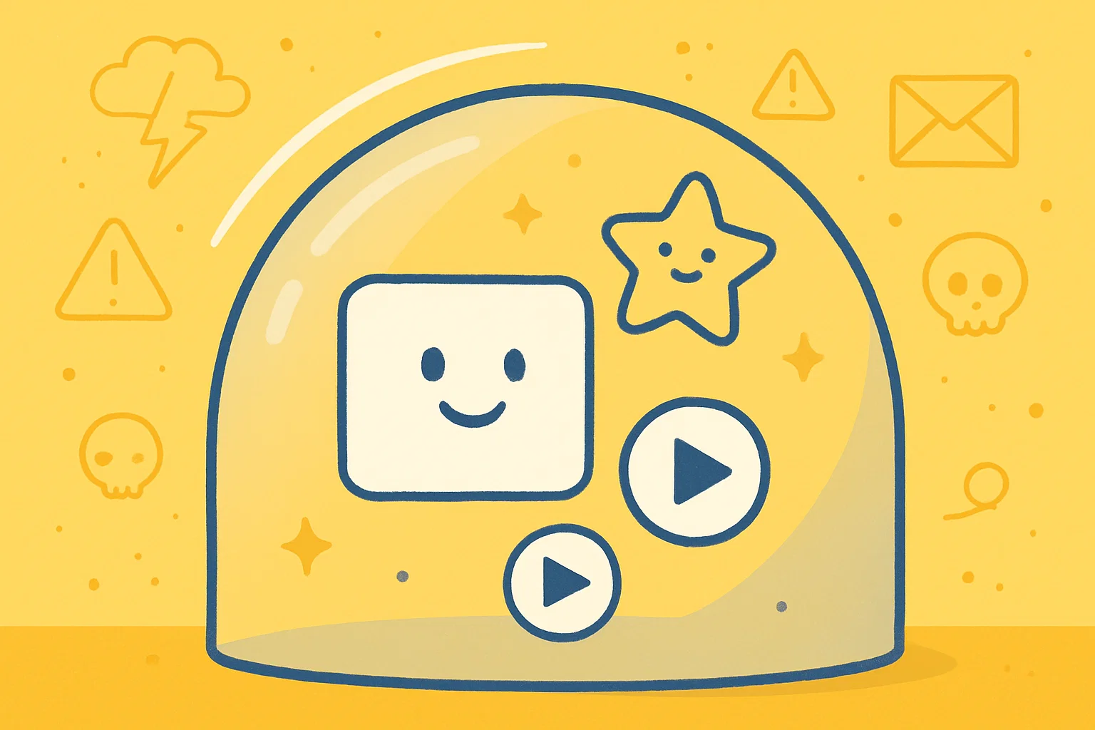 youtube-built-in-features A digital shield protecting positive content icons, symbolizing built-in YouTube safety features.