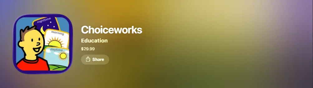 Choiceworks app screenshot.