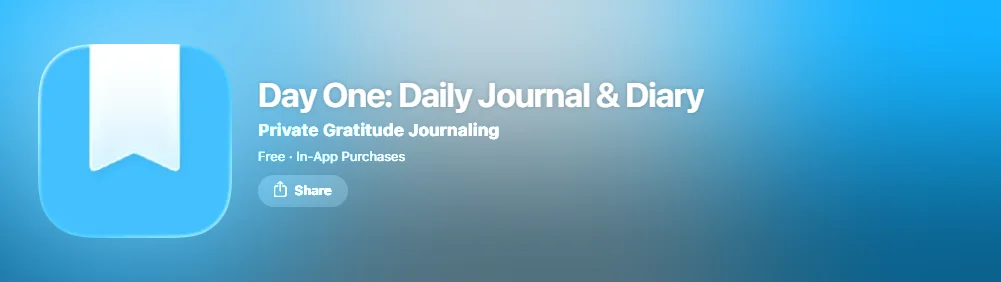 Screenshot of Day One Journal app.
