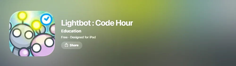  Screenshot of Lightbot app.
