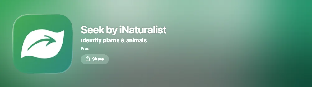 Screenshot of Seek by iNaturalist app.
