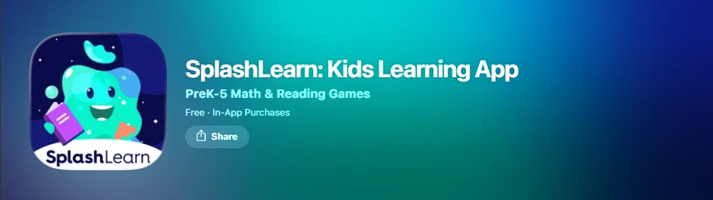 Screenshot of SplashLearn