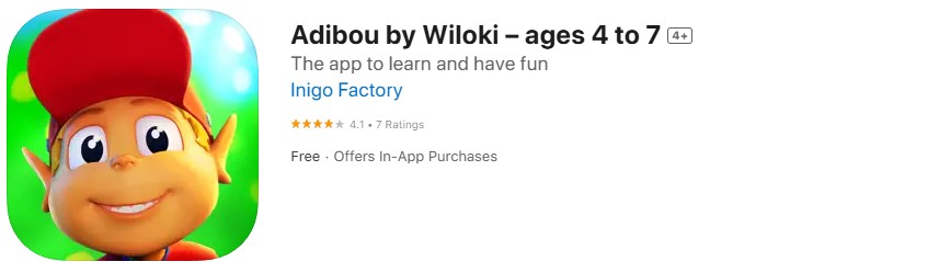 Adibou by Wiloki app store screenshot. Adibou by Wiloki app store screenshot.