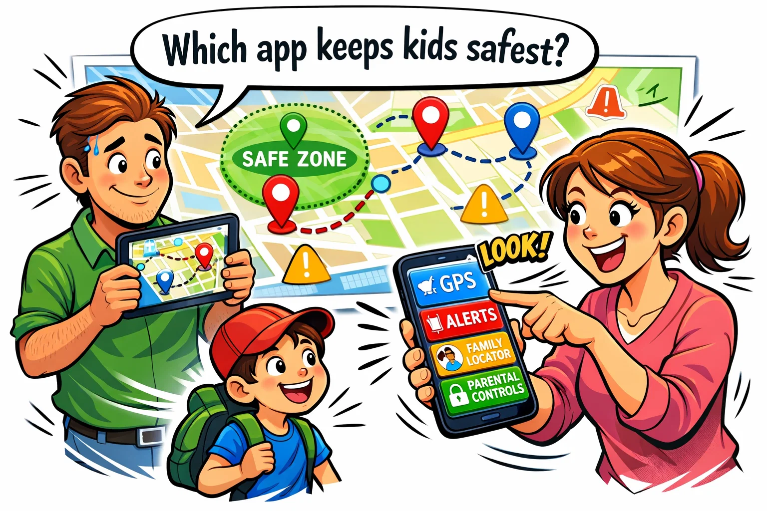 Best tracking app for kids with GPS family locator on parent phone.