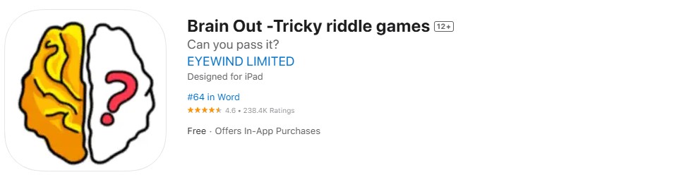 Brain Out app store screenshot Brain Out app store screenshot