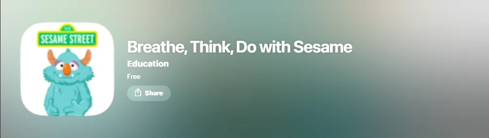 Screenshot of Breathe, Think, Do with Sesame