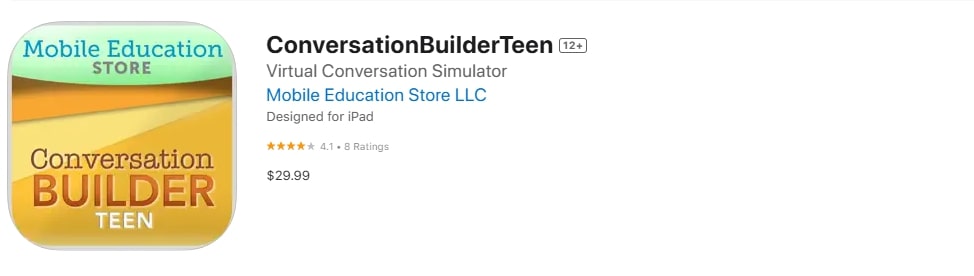ConversationBuilderTeen app screenshot ConversationBuilderTeen app screenshot