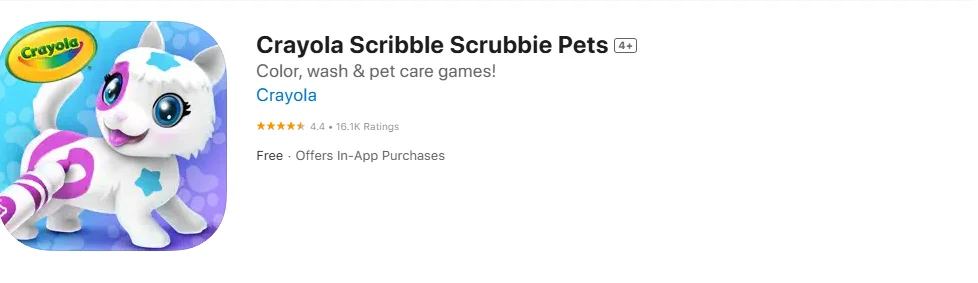 Screenshot of the Crayola Scribble Scrubbie Pets Screenshot of the Crayola Scribble Scrubbie Pets